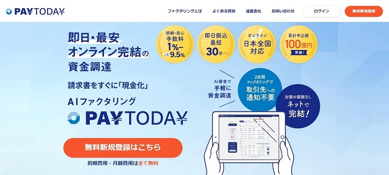 PayToday｜AIを活用した最短30分での与信判断が魅力