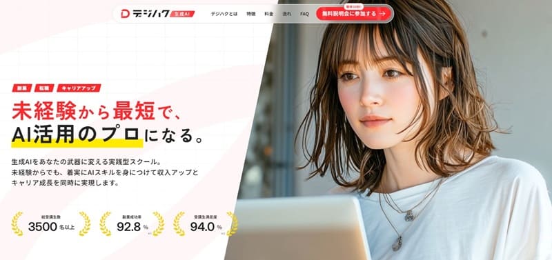 デジハク｜未経験から最短でAI活用のプロを目指す生成AIスクール