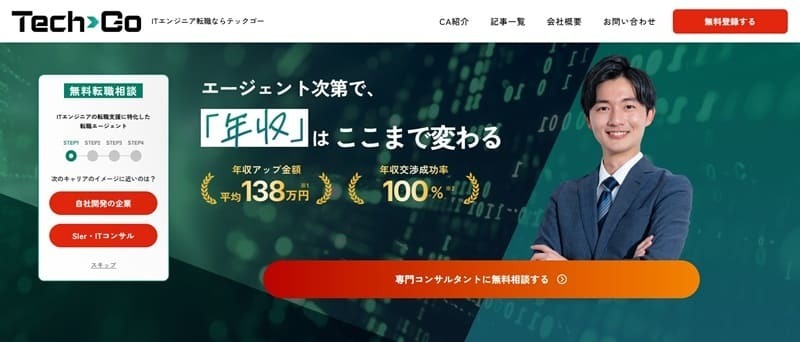 テックゴー｜Sler・ITコンサル・事業会社などハイクラスポジションが多数